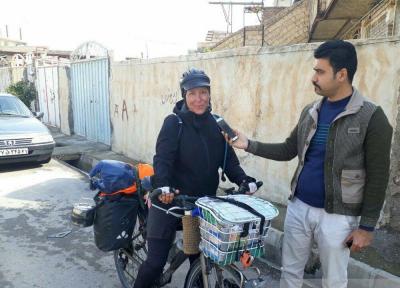 ایران گردی بانوی جهانگرد ایتالیایی با دوچرخه