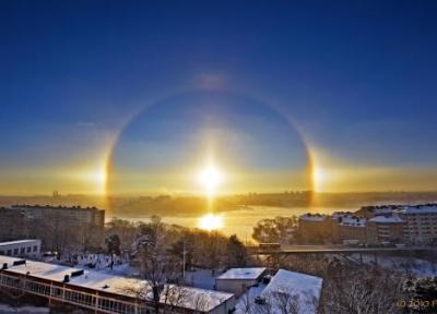 صحنه شگفت انگیز از خورشید گرفتگی در سوئد