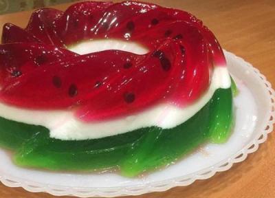 طرز تهیه ژله هندوانه قالبی